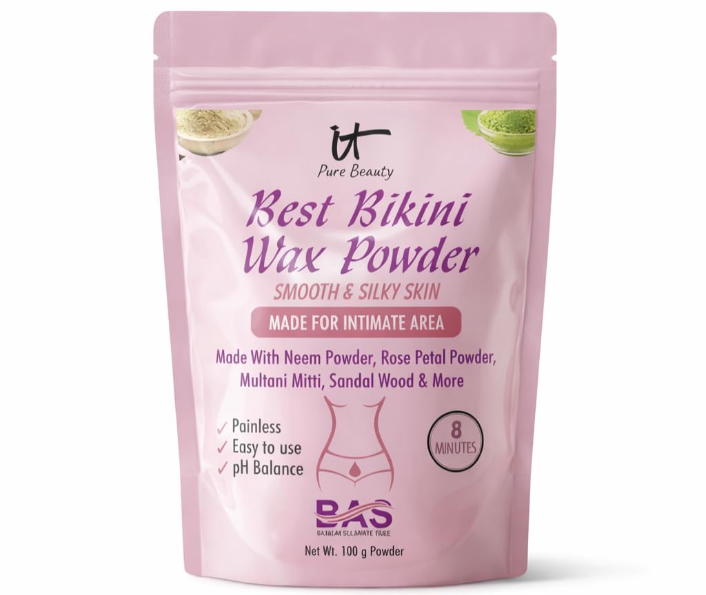 IT Pure Beauty Herbal Turmeric Wax Powder with For Women and Men (Bikini Wax Powder)