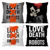 Love Death & Robots Cushion Cover Pattern Printed Pillowcase for Living Room Sofa Cushion Cover & Bedroom Decor