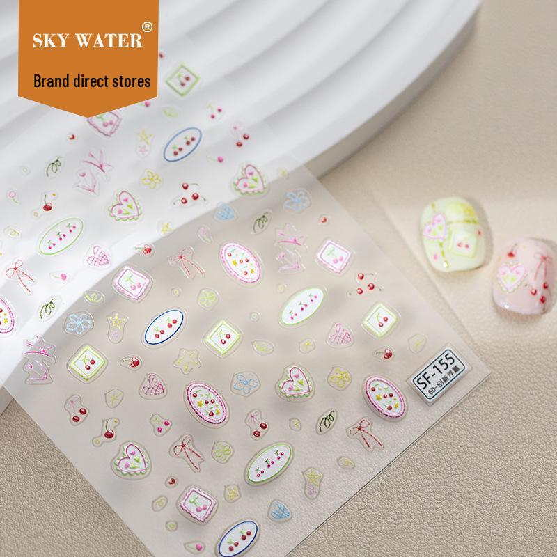

SKY Cross Kindergarten Style Butterfly Star Heart Nail Art Stickers