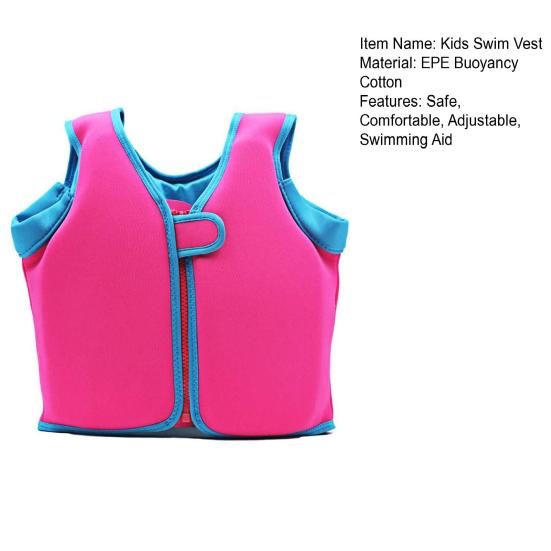 Kids Swim Vest Toddler Buoyancy Jacket Swimming Aid for Pool Beach Adjustable Pool Floats Life Jackets for Boys Girls Aged 1-10 Years