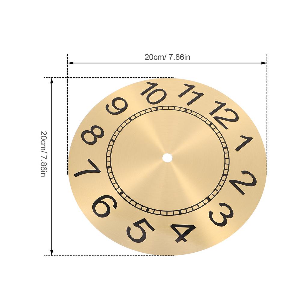 Clock Dial Face: Aluminum Wall Clock Dial Replacement Arabic Numerals Plate for DIY Crafts and Quartz Movement Repair Tools