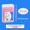 200Pcs High-end Disposable Toothpicks, Ultra-fine Double-head Design, Portable Storage Box for Family Fruit & Oral Cleaning