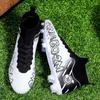 35-45 Herren High-Top Fußballschuhe Übergröße Lange Stollen Leder Jungen Fußballschuhe Genagelt Rutschfeste Fußballschuhe