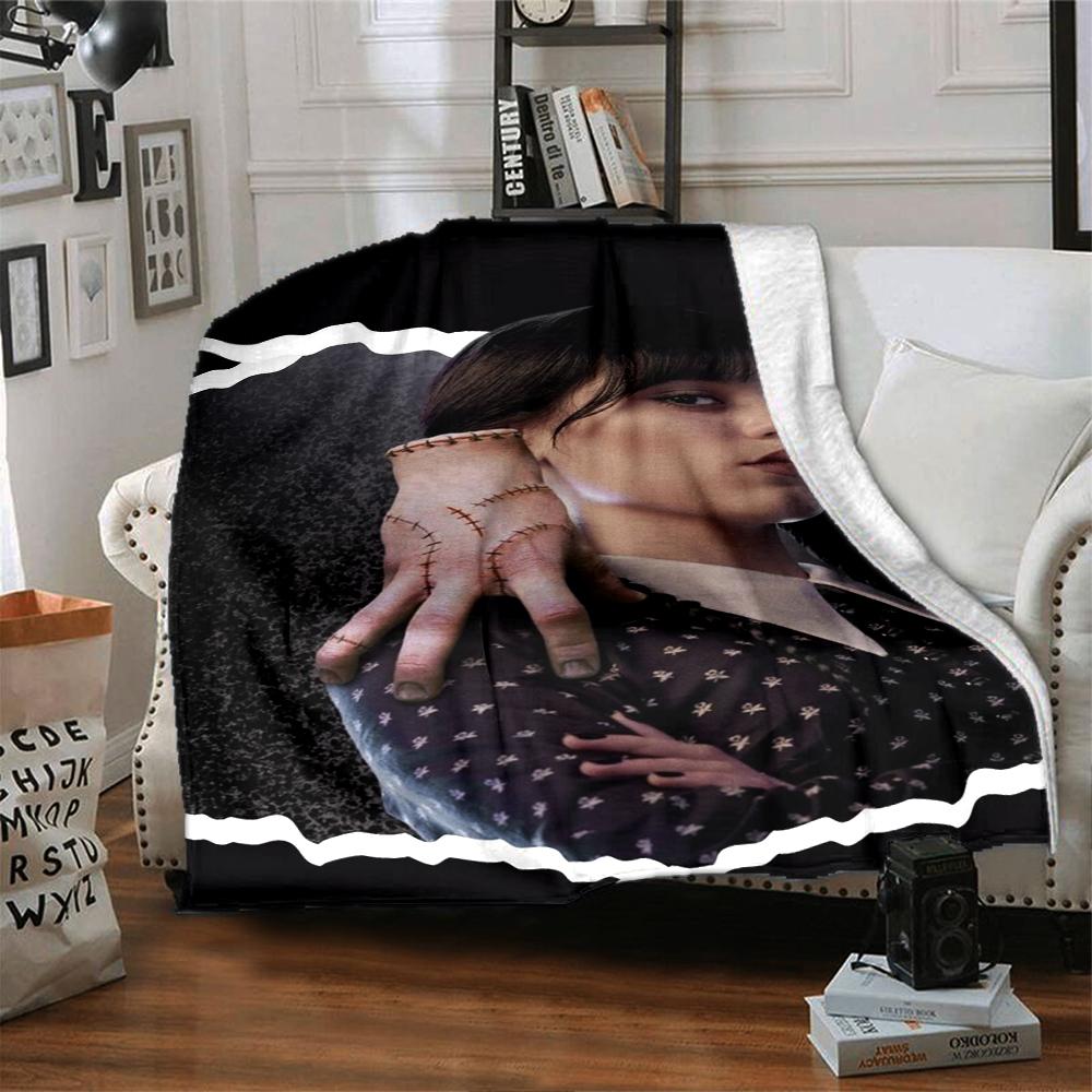 1Pc Ethereal Violinist Shadows Blanket For Couch Bed Plush Cozy Fuzzy Blanket Super Soft Warm Blankets For Fall And Winter 0918164