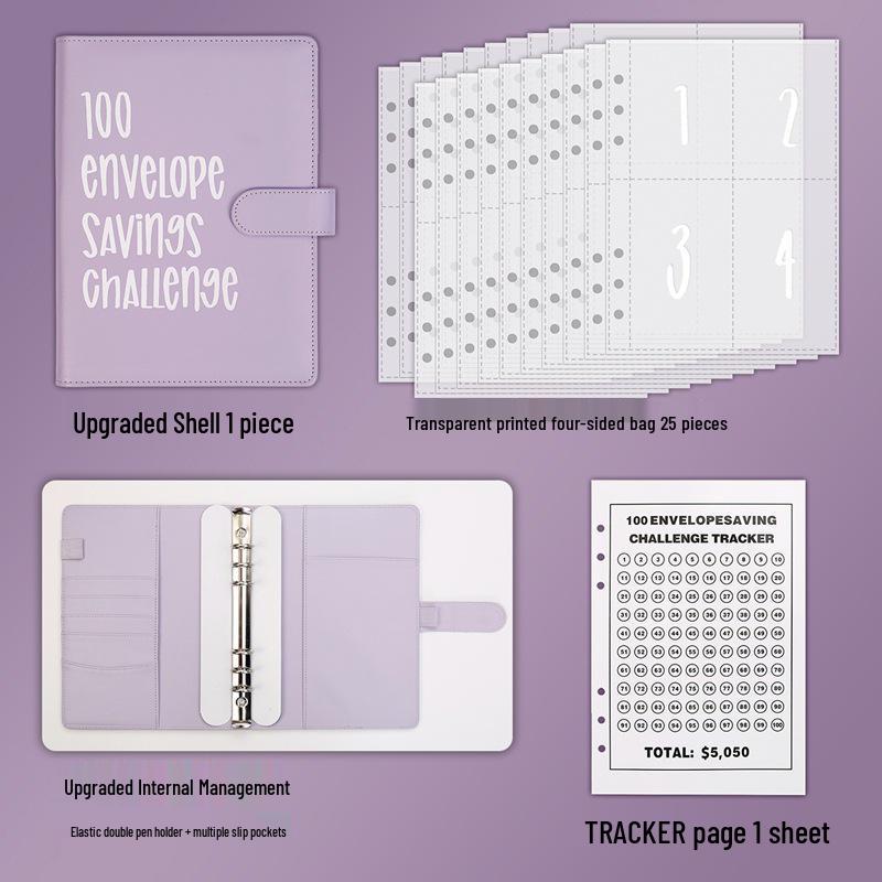 100-Day Cross-Border Savings Challenge Notebook for Couples