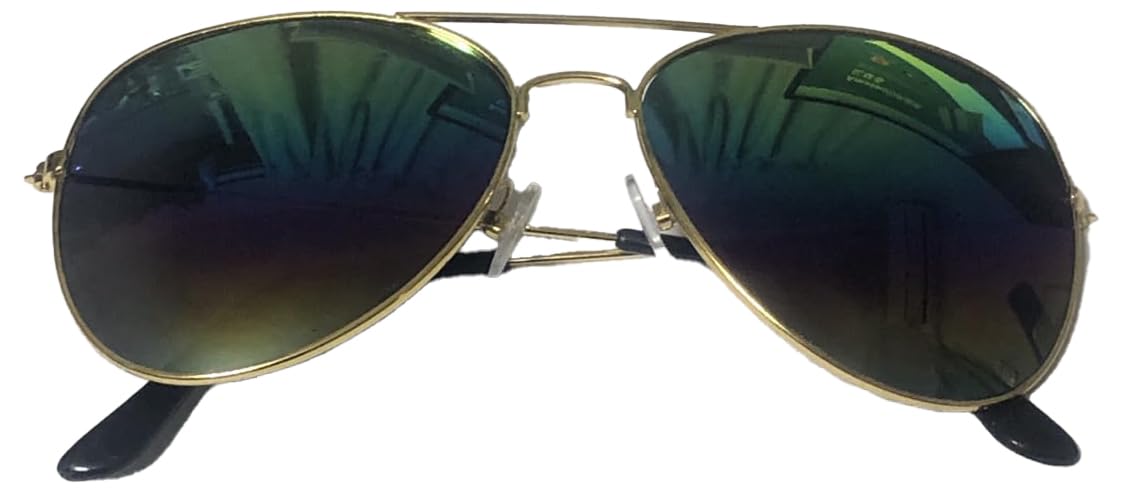 

Teardrop Sunglasses Mirror Lens Popular Prevention Sense Stylish Unisex UV Drive Sports Teardrop Sunglasses x [Karokak] Ocean s Men s Women s (Gold