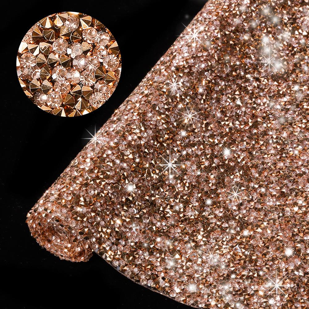 VC 20*24cm *40 Self-Adhesive Glass 3D Eco-Friendly Rhinestone Flatback 14 Facets Strip Sticker DIY Accessories Phone