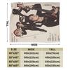 Kpop Ateez Band Soft Warm Blanket Picnic Plush Throw Blanket Street Trend Outdoor Flannel Bedspread Sofa Bed Cover