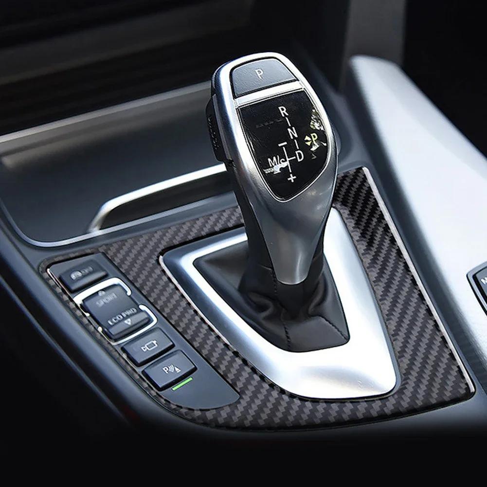 Karbonfiber interiør girskiftpaneldekseldekal ABS-trim for BMW 3 4-serie F32 F30 F31 F33 F36 3GT F34 2014 2015 2016 2017
