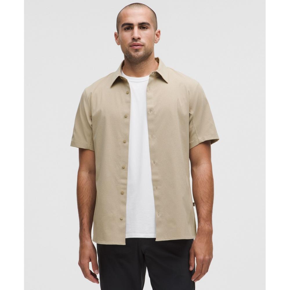 

Lululemon Airing Easy Short Sleeve Shirt Sheer Oak XXL