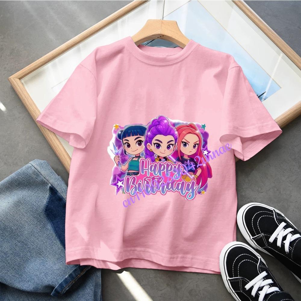 Baby Girls T Shirt Children's Clothing KPop Demon Hunters Fans Gifts Kids Clothes Fashion Casual Tops