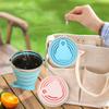 Folding Food Grade Water Cup Travel Silicone Retractable Folding Water Cup  Heat Resistant Telescopic Drinking Cups
