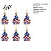 Lightweight Acrylic Car Rearview Mirror Decor 250 Anniversary USA Christmas Ornament America Years Patriotic Tree Party Gift Decoration 1776-2026 2D