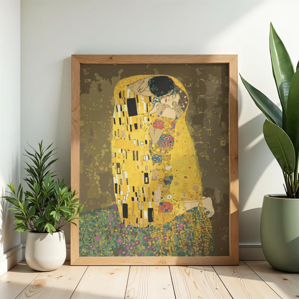 Painting by Numbers with Frame The Kiss Gustav Klimt 50X70 Cm