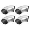 X AUTOHAUX 90 graders dornbøyd albue SS304 rustfritt stål bøyerør eksosalbue