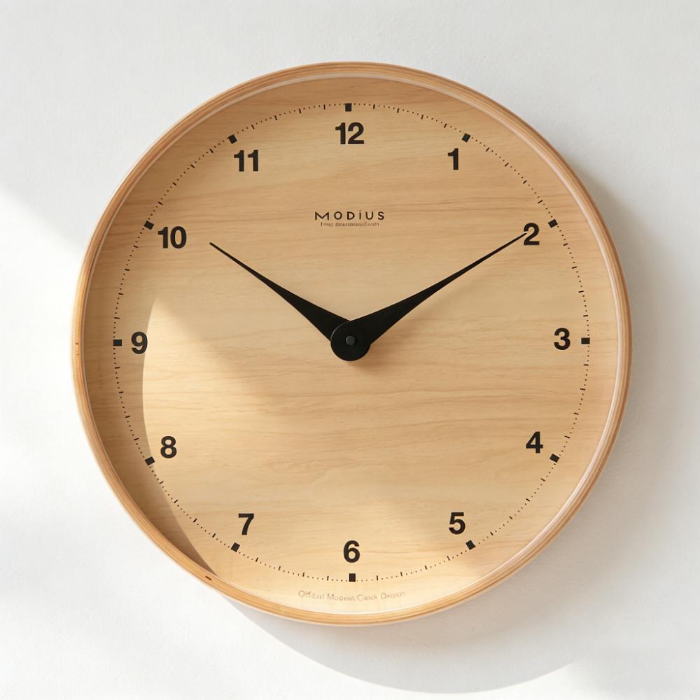

Wooden Wall Clock Nordic Minimalist Style Silent Non-ticking Decorative Clock for Living Room Fashionable Home Decor Timepiece 12.5inch