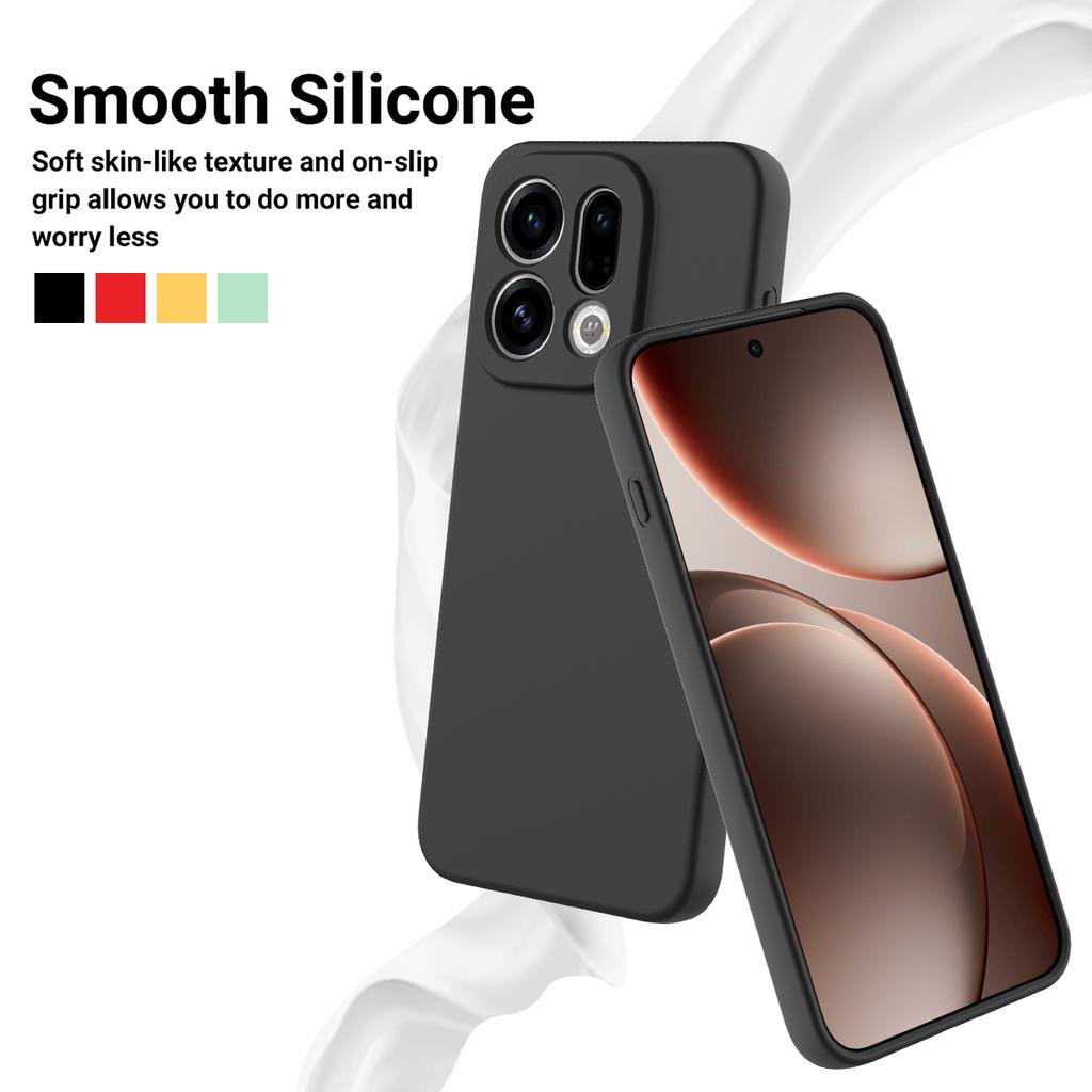 For Oppo Find X9 5G Liquid Silicone Case Phone Back Cover with Hand Strap