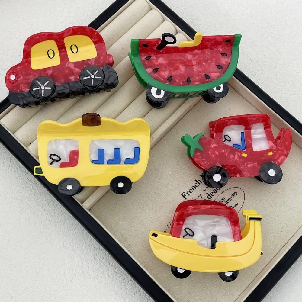 

Watermelon Creative Car Shark Clip Cartoon Acrylic Hair Accessories Acetic Acid Hair Claw Gifts Style 5