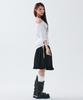 Escape From [Escf X Hot Today] Pocket Point Frill Midi Skirt Black