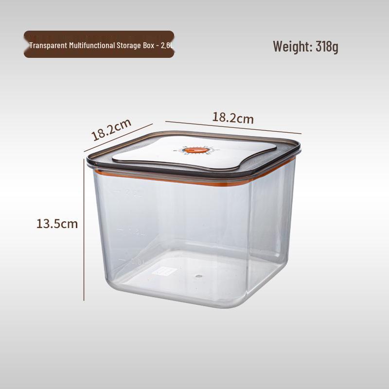 Clear Plastic Kitchen Storage Jar for Cereal and Grains