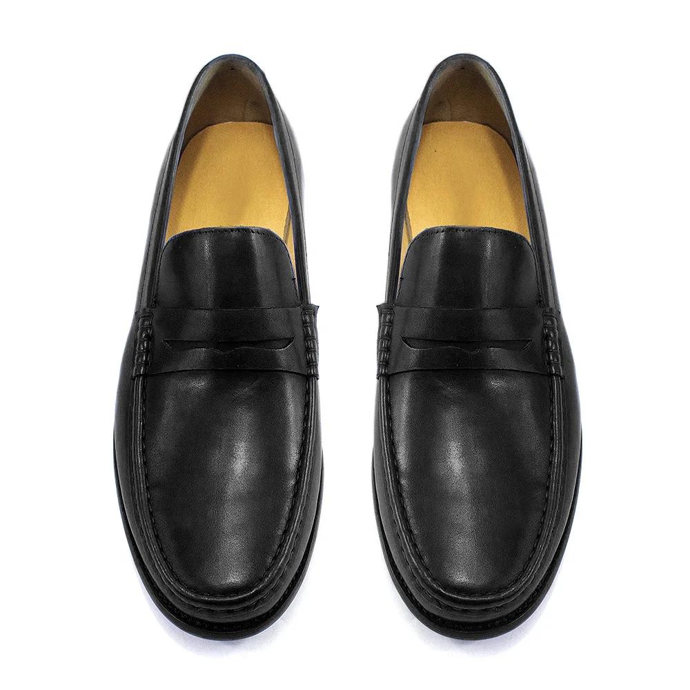 Fashion Luxury Genuine Leather Men's Penny Loafers Casual Office Business Dress Shoes Fashion Party Wedding Formal Male Footwear