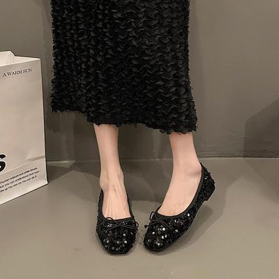 Frühling und Sommer 2025 Internet-Berühmtheiten explodieren hochwertige flache Schuhe Frauen werden nicht müde vielseitige und bequeme Feenstil-Schuhe