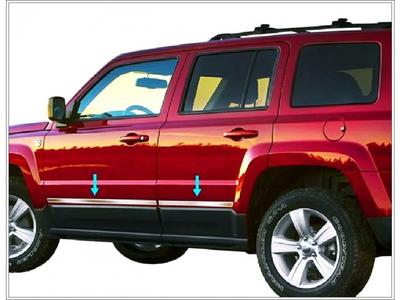 Moulure de porte (acier inoxydable) Pour Jeep Cherokee/liberté 2007-2013