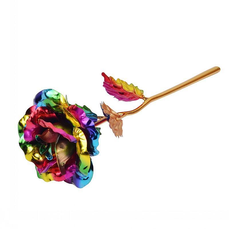 

Золотая фольга роза цветок креативный подарок имитированный цветок подарок на день святого Валентина одиночная позолоченная роза букет в коробке MULTI