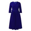 Damen Herbst Neue Mode Temperament Elegante Einfarbig Plissee Kleid