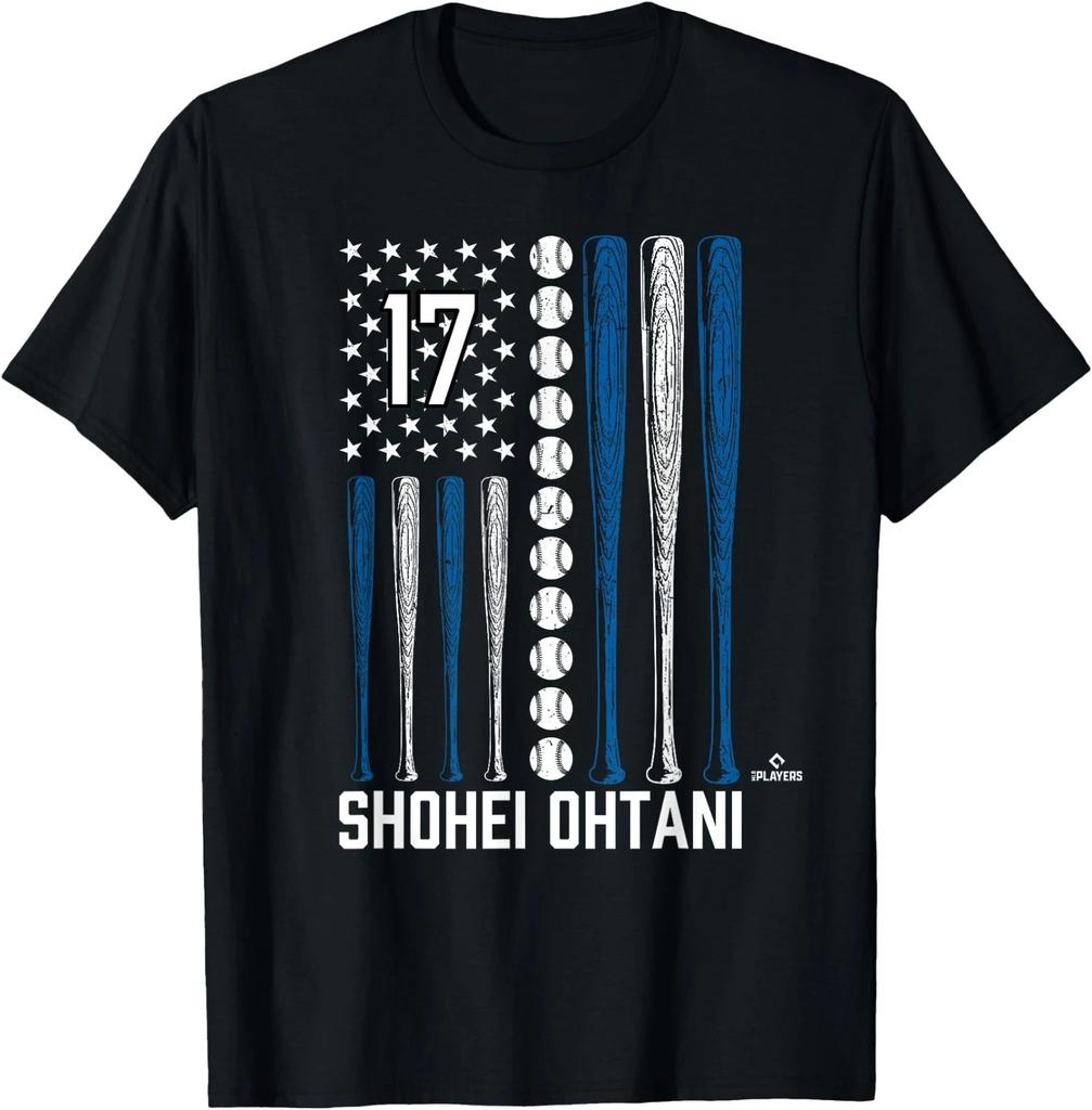 Baseball American Flag Shohei Ohtani Los Angeles Baseball T-Shirt