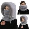 Winter Russian Hat with Face Mask - Thick Fleece Ear Flap Trapper Cap for Cycling Ski Cold Weather Windproof Thermal Protection