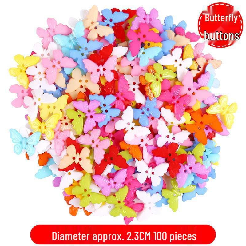 Colorful Resin Buttons for Kids' Creative DIY Projects and Pasting Painting