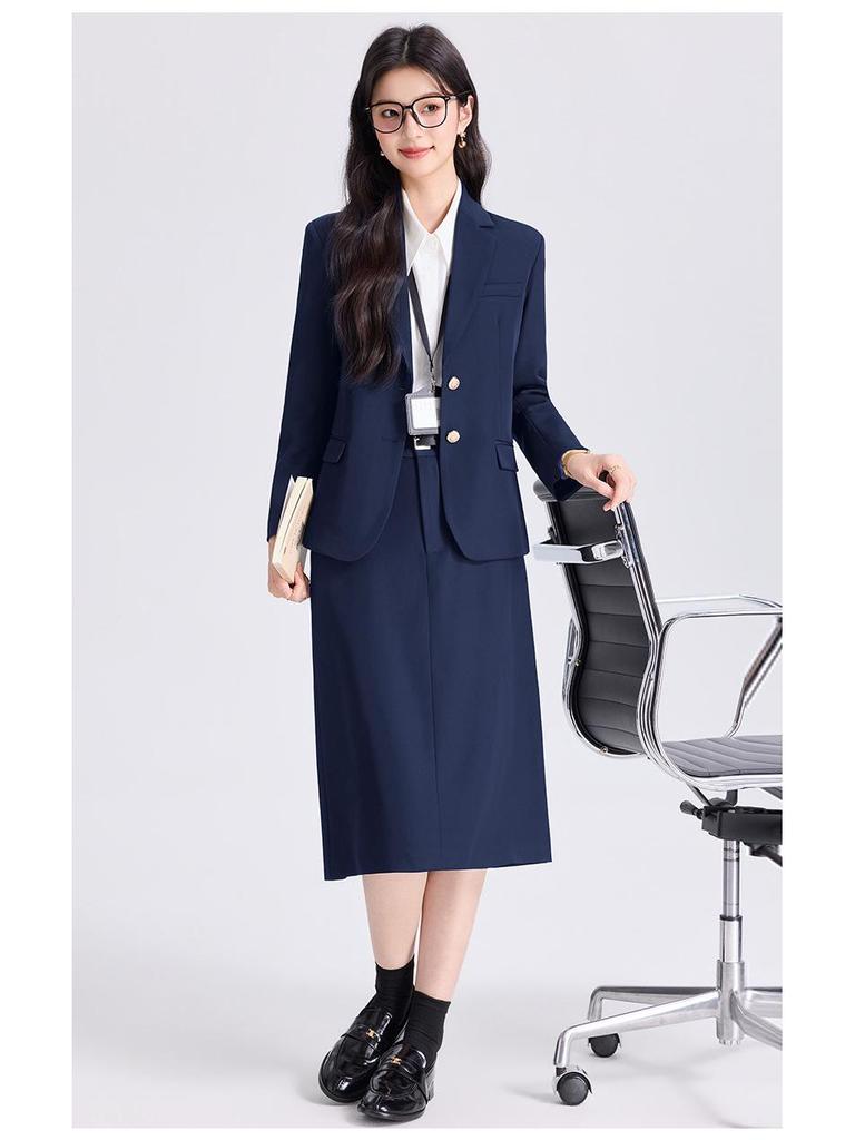 Elegant Women's Slim Fit Spring Business Suit Set - Formal Workwear