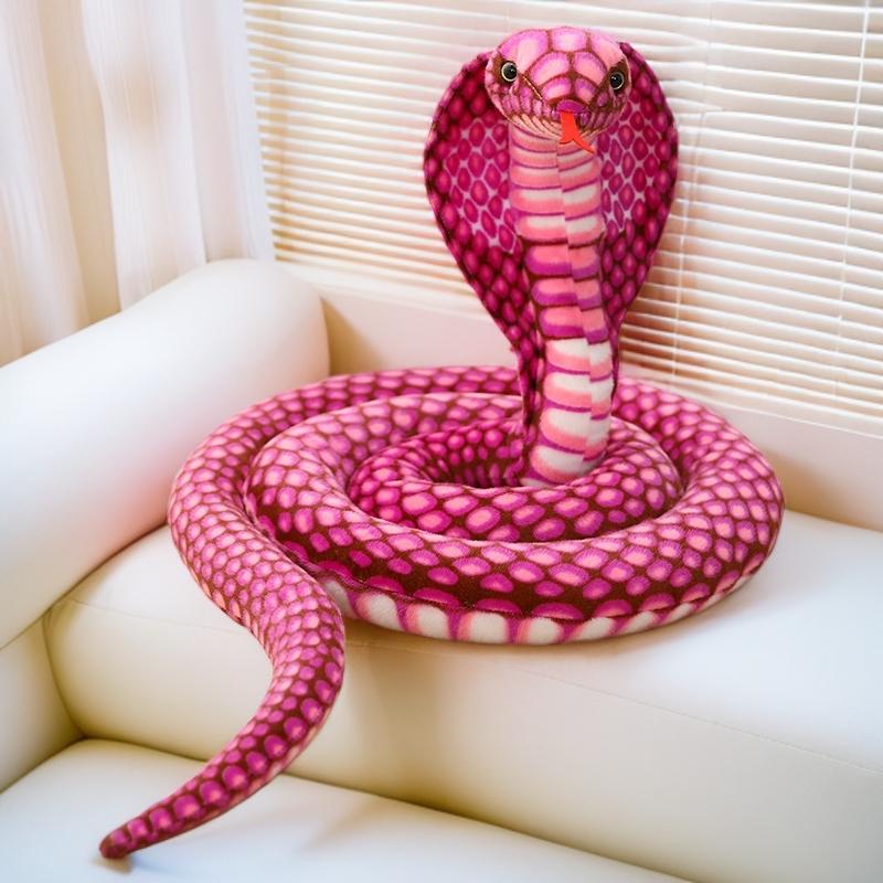70-240cm Schlangen Plüschtiere Lila Gefüllte Simulierte Tiere Schlangen Grün&Braun&Grau Plüschtiere Puppe Lustiges Geschenk Weiche Spielzeuge Für Kinder 70cm