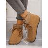 Lace-up Fleece Snow Boots 2025 Winter New Plus-size Warm Cotton Shoes for Women