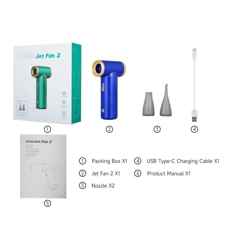 100000RPM Handheld Electric Jet Fan Compressed Air Duster Cordless Portable Computer Keyboard Cleaner
