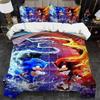 Duvet Cover Pillowcase Cartoon Movie H-Hedgehog S-SonicES 2/3 Piece Bedding Sets Twin Queen King Size Kids Adult 2/3piece Set