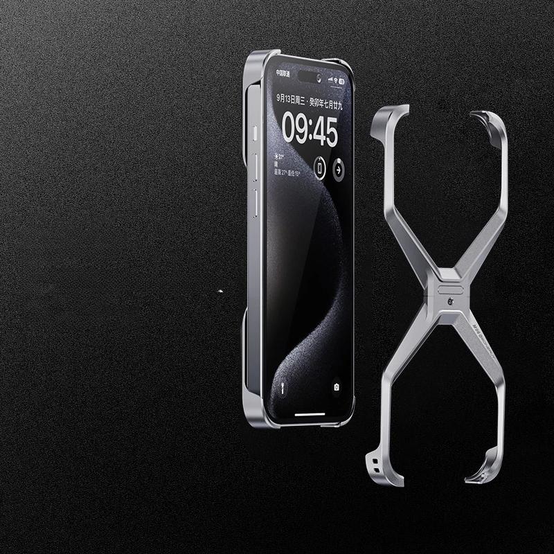 

Чехол-бампер из алюминиевого сплава X-образной формы для iPhone 15 14 13 Pro Max 15Pro 14Pro IPhone15 I, противоударный металлический чехол For iPhone 15