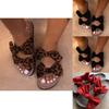Stylish Women Ladies Slip On Peep Toe Bow Sliders Flatform Platform Sandals Shoes