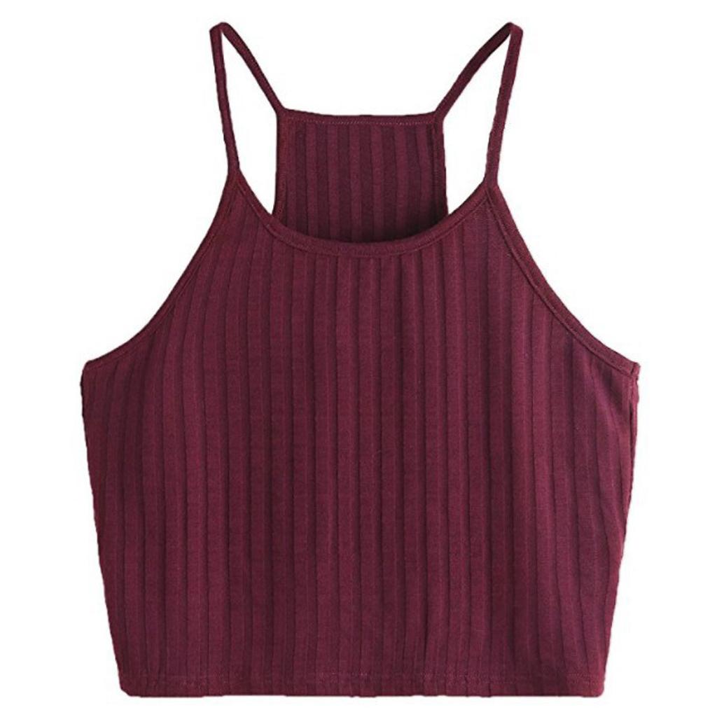 Women Sexy Color Suspender Bottoming Shirt Casual Suspender Shirt