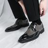 Men Brogues Wedding Dress Dance Shoes Black Brock Carved Leather Shoes Business Formal Shoes Tuxedo Prom Blazers Shoes Large Size
