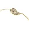 Les Trésors De Lily [L2008] - Gold Plated Bracelet 'Angel Wings' White