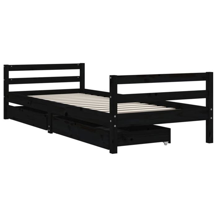VidaXL Bed Frames for Children with Drawers, Single Bed with Headboard and Footboard, Bedroom Furniture, Scandinavian, 834437