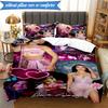 pop music Dua Lipa 3pcs K-pop music group Bedding set,Ideal for Bedroom, Dormitory,Including Duvet Cover And 2pcs Pillowcases,Fan gifts
