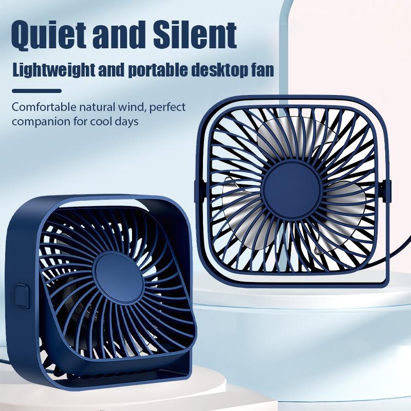 

Portable Home Quiet Ventilator USB Charging Desktop Electric Fan High Quality Student Dormitory Small Cooling Ventilador Fans синий
