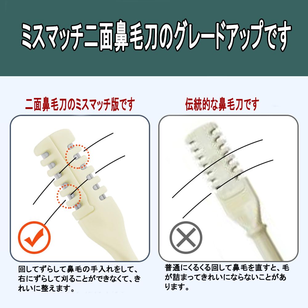 Generic Nose Hair Trimmer 2-in-1 Ear and Nose Hair Removal Double-Sided Portable Washable Safe Painless 10 Pieces
