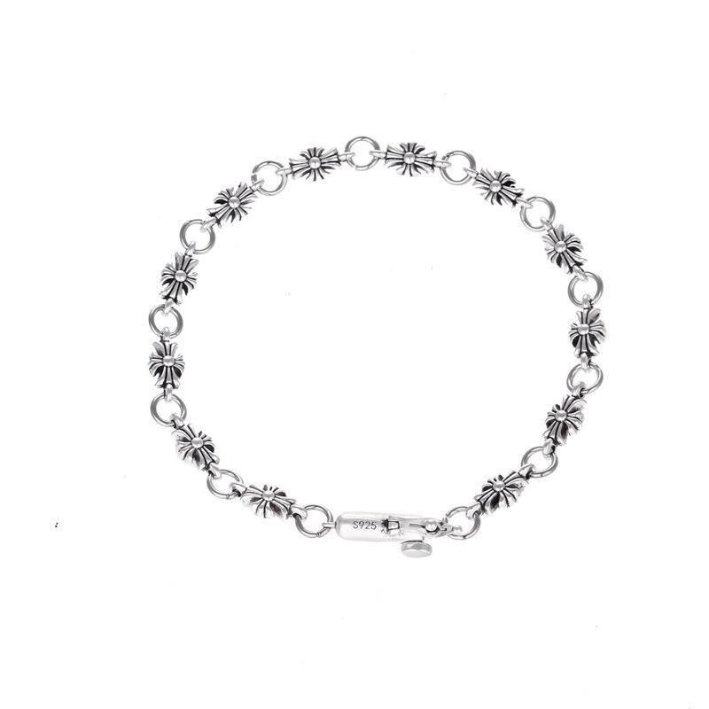 China Kroxing Thai Silver Retro Switch Cross Bracelet Personality Classic Hip Hop Punk Style Jewelry Bracelet