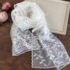 Elegant Lace Edge Scarf Comfortable Head Cover Strong Polyester For Spiritual Moment Or Travel