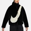 Nike Womens Oversized Swoosh Logo Jacket (Asia Sizing) Black Fossil Women Streetwear DO3792-010
