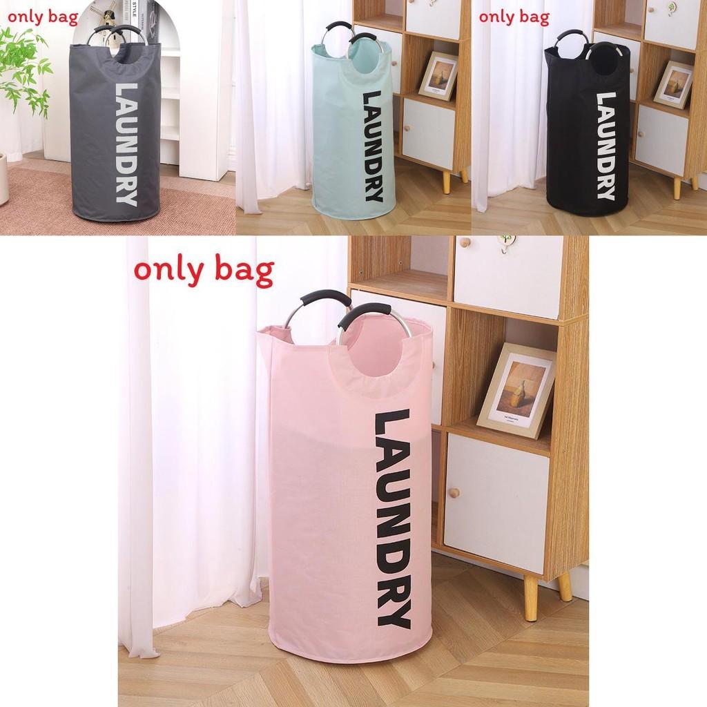 Portable Collapsible Round Laundry Basket Oxford Cloth Waterproof Storage Bag For Home Use